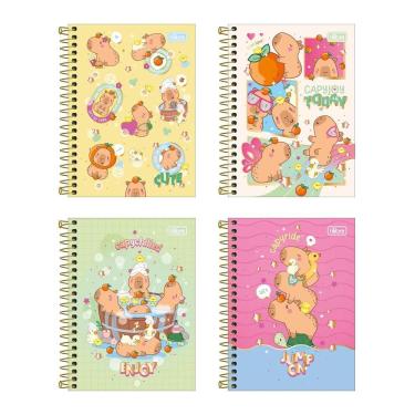 Imagem de Caderneta espiral capa dura 1/8 80 folhas Capyclub Tilibra