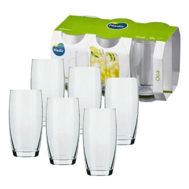 Imagem de Jogo Copos Nadir Vidro Oca 400Ml 6 Peças Transparente Alto