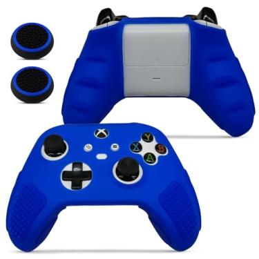 Imagem de for Xbox Controller Series X/S (2024/2023) Silicone Protective Cover, Soft Skin Xbox Controller Accessories, Anti-Slip Cover with 2 Joystick Caps (Blue)