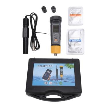 Imagem de Pssopp Medidor de Oxigênio Dissolvido, Faça o Medidor de Oxigênio Analisador Com ATC App LCD Display para Peixe Aquário