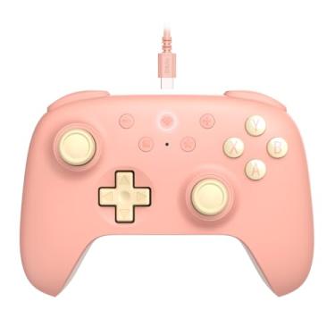 Imagem de 8Bitdo Ultimate 2C Wired Controller for Windows PC and Android, with 1000Hz Polling Rate, Hall Effect Joysticks and Hall Triggers, and Remappable L4/R4 Bumpers (Peach)