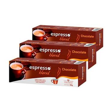 Imagem de Kit cápsulas espresso blend chocolate compatível com nespresso - 3 caixas