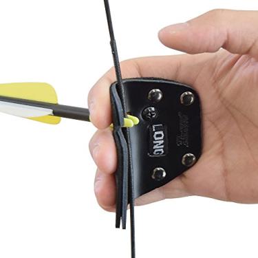 Imagem de SHENG-RUI - Abas de Tiro com Arco e Abas para Tiro de Dedos Protegem de Couro de Vaca para Arco Recurvo Destros