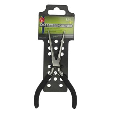 Imagem de SE Alicate de ponta de agulha de qualidade profissional - Mini alicate de joias de precisão - Ferramenta de artesanato de 15 cm - LF01