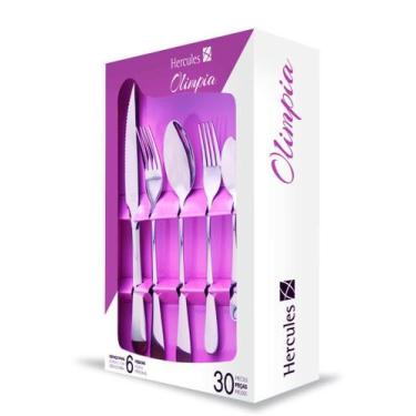 Imagem de Faqueiro Hercules Inox Olimpia 30 Peças Com Estojo - Hércules