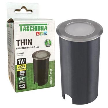 Imagem de Balizador Embutir Solo Inox 1w Quente 3000K Amarelo IP67 - TASCHIBRA
