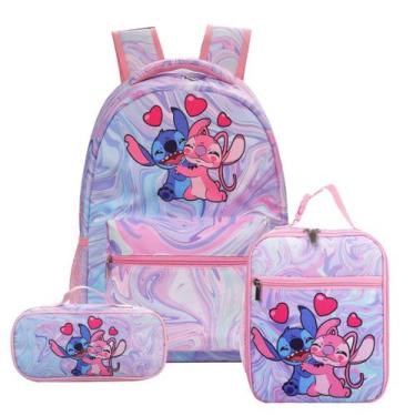 Imagem de Mochila Lunch Box Case Stitch, poliéster infantil - Lightbek Official 
