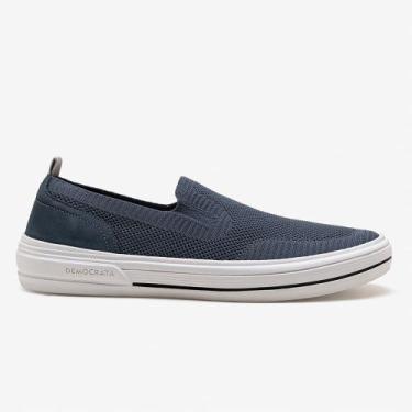 Imagem de Tênis Masculino Slip On Clay Knit Azul - Democrata, 40