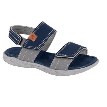Imagem de SANDALIA MASCULINA INFAN. DE USO COMUM C/SOLA SINT. CABEDAL SINT. MARINHO 488/CINZA 851 34