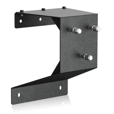 Imagem de YZONA Suporte de pneu sobressalente ajustável de até 101,6 cm compatível com Jeep Wrangler TJ 1997-2006 Suporte de roda sobressalente para elevação de pneu sobressalente para elevação de rack de base de realocação (preto)