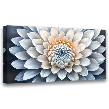 Imagem de YIBOHUI ART Dália paisagem pintura a óleo decoração mural arte moderna moldura interna de madeira impressão de fotos em tela de alta resolução sala de estar quarto sala de jantar escritório decoração