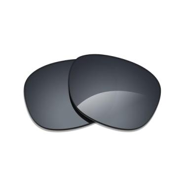 Imagem de Alphax Lentes de reposição polarizadas espelhadas cromadas pretas para óculos de sol Ray Ban New Wayfarer RB2132 58 mm