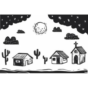 Imagem de Painel de lona Festa Junina Cordel Sertão - 100x070cm - Fabrika de Fes