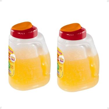 Imagem de Kit 2 Garrafa Jarra Retangular Agua Suco Bebidas 1,75L