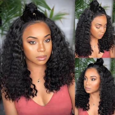 Imagem de Peruca Nakkia Deep Wave 13x6, renda frontal, cabelo humano 180% 16