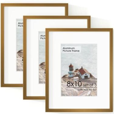 Imagem de Porta-retratos FLYJOE de alumínio 8x10 com acrílico e preto fosco