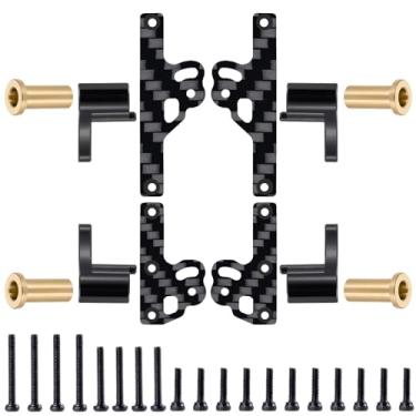 Imagem de 1/24th RC Crawler Car Shock Flex Blades Carbon Fiber Damper Holder Absorber Mount for Axial SCX24 Suspension Upgrade Parts