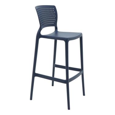 Imagem de Cadeira Tramontina Serena Alta Bar Em Polipropileno E Fibra De Vidro Azul Navy Tramontina