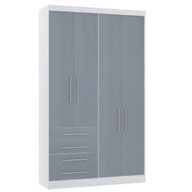 Imagem de Guarda Roupa Modulado 79cm 2 Portas Alpes Luciane Móveis Branco Pf Com Cinammon Pf