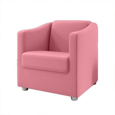 Imagem de Poltrona Decorativa Bia Suede Rosa Dal Poz Estofados