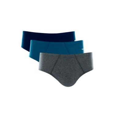 Imagem de Kit/3 Cueca Slip Mash 010.20 Masculina Basica Algodão T. P/GG, P, Cz06