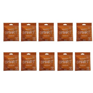 Imagem de Kit 10 Encordoamento Violão Aço 6 Cordas Com Bolinha .010