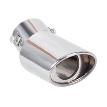 Imagem de Ponteira Esportiva Universal em Aço Inox – Modelos Reta ou Curvada – Cromada, Fácil Instalação (Curvado)