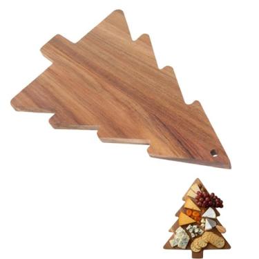 Imagem de Veemoon Charcutaria para árvore de Natal, tábua de cortar de Natal, travessas de madeira, aperitivo decorativo, queijo, sanduíche, sobremesa, lanches, pratos, árvore de Natal, bandeja para servir