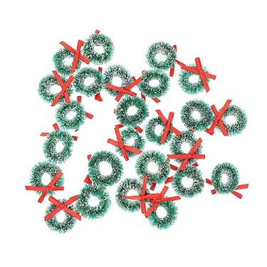 Imagem de 24 peças de mini guirlandas para pendurar guirlanda de Natal elegante para atmosfera festiva para decoração de festa de jardim em casa, ideia de presente
