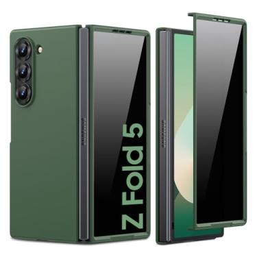 Imagem de Spugan Capa para Samsung Galaxy Z Fold 5 com proteção de tela de privacidade frontal (verde)