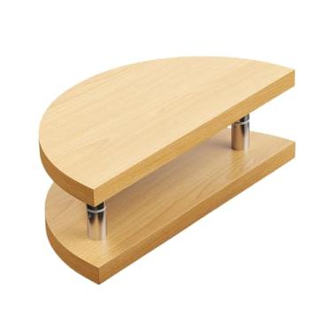 Imagem de HMXBTO Puxador de porta de madeira de carvalho maciço 20 cm de diâmetro meio redondo, acabamento de carvalho natural com ferragens de montagem, design ergonômico para portas de vidro temperado