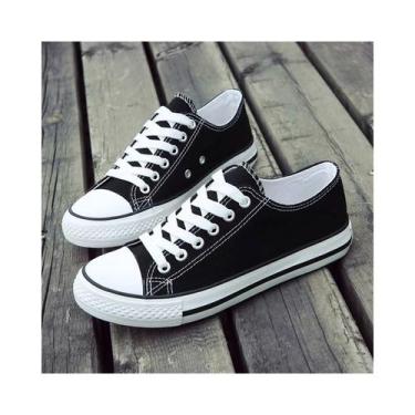 Imagem de Tênis casual Canvas Urban para mulher preto/branco - 707 - Lightbek Of