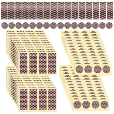 Imagem de 240un. Folhas de Papel para Acendedor Fósforos com Adesivo, Folhas de Papel Acendedor Fósforo 120 Adesivos Redondos e 120 Retangulares para Caixas Fósforos (Cor 1, Favo Mel)