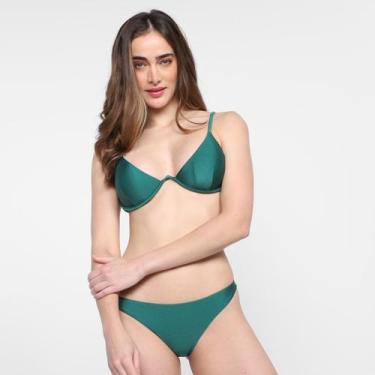 Imagem de Conjunto Biquini Meia Taça Com Bojo Phra Yai Mirela, Verde, M