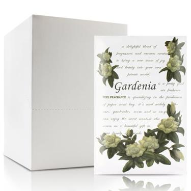 Imagem de Saqueta perfumada com fragrância para gavetas e armários - sacos de sachê, lote de 12 (Gardenia)