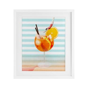 Imagem de Stupell Industries Impressão emoldurada branca Spritz Cocktail Dive sob vidro, design de Lil' Rue, 53 x 43 cm
