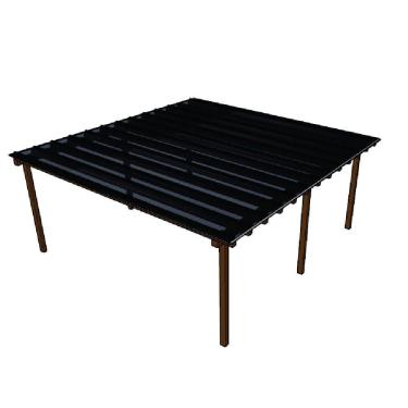 Imagem de Kit Policarbonato Fume 4mm 6,00m X 6,00m - Perfis Naturais