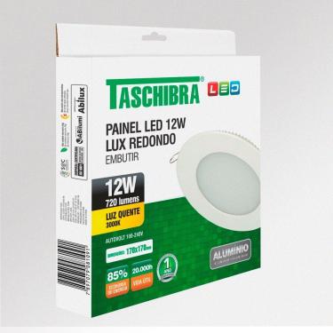 Imagem de Painel De Led Redondo Embutir 12w Bivolt Taschibra 3000k Luz Quente
