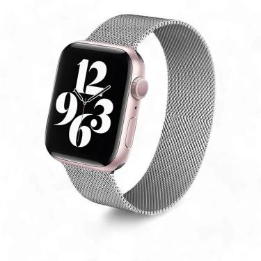 Imagem de Relógio Smartwatch W34s Rosê Gold Com Pulseira De Aço Removível Monitor Cardiaco Cor:prata