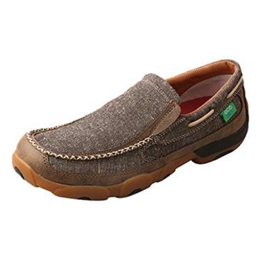 Imagem de Twisted X Mocassins masculinos Eco TWX sem cadarço para dirigir poeira (MDMS012), Tan, 7
