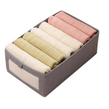 Imagem de Caixa de Armazenamento para Armário Plegável Organizador Roupas em Tela Oxford Cesto Retangular Minimalista Respirável Container Multiuso