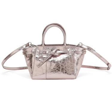 Imagem de Bolsas femininas de couro genuíno premium, bolsa tiracolo de designer, bolsas transversais pretas versáteis e modernas, Marrom metálico, Clássico