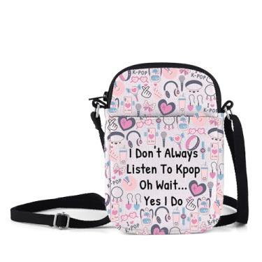 Imagem de MNIGIU Bolsa tiracolo K-pop Music I Don't Always Listen To Kpop Oh Wait Yes I Do K-pop Music Bolsa de ombro Cultura Coreana Merch, I Don't Always Listen to Kpop