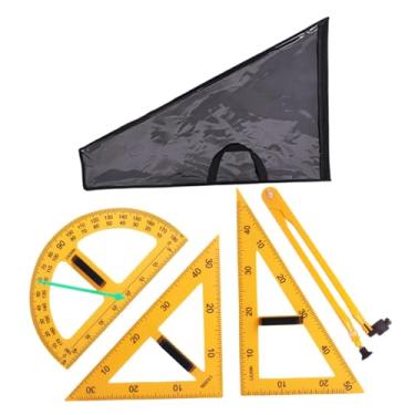 Imagem de Baoblaze Réguas geométricas de matemática, réguas de ensino multifuncionais, grande número, desenho, ferramenta de geometria matemática para estudantes, escola, 4 PCS