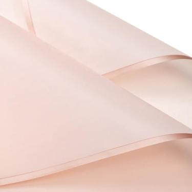 Imagem de Kit 40 Papéis Para Embalar Buquê Estilo Coreano Com Bordas (Rosa-claro)