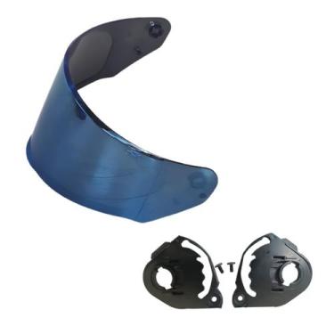 Imagem de Viseira Capacete Ls2 Ff320 Ff353 Azul Iridium Mais Reparo - POLIVISOR