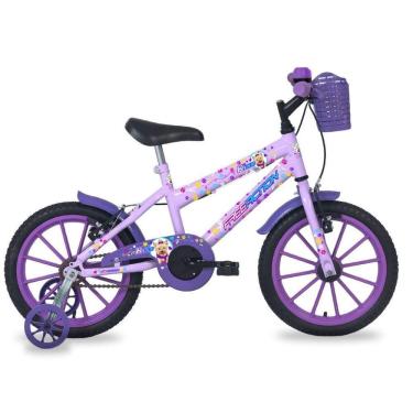 Imagem de Bicicleta Infantil Aro 16 Free Action Kiss Lilás
