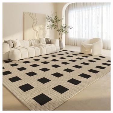 Imagem de SPXMQSS Tapetes de área laváveis à máquina, tapetes grandes para sala de estar, macios, antiderrapantes, para decoração de casa, escritório, casa, marrom claro