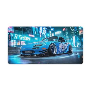 Imagem de HouLaiZhe Anime JDM Car Mx5 Modificado Cyber Gaming Mouse Pads JDM Car Desk Pads Grandes Mousepads para Teclado Desktop Tapete de Computador 30 x 60 cm