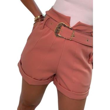 Imagem de Shorts C/ Nervuras Top Tendencia Blogueira Verão Hotpants Barra Dobrad